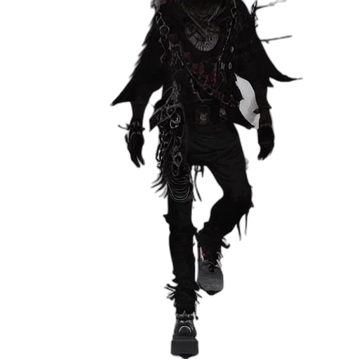 jacket, staff, mask, creature transparent PNG cut-out