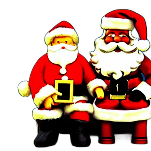3d render, santa, claus, sitting transparent PNG cut-out