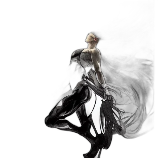 dress, robot, mask, hair transparent PNG cut-out