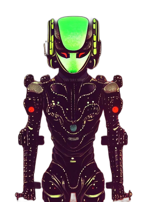robot, cyberpunk, pixel art, concept art transparent PNG cut-out