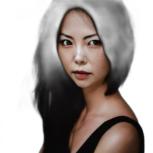 face, hair, mask, staff transparent PNG cut-out