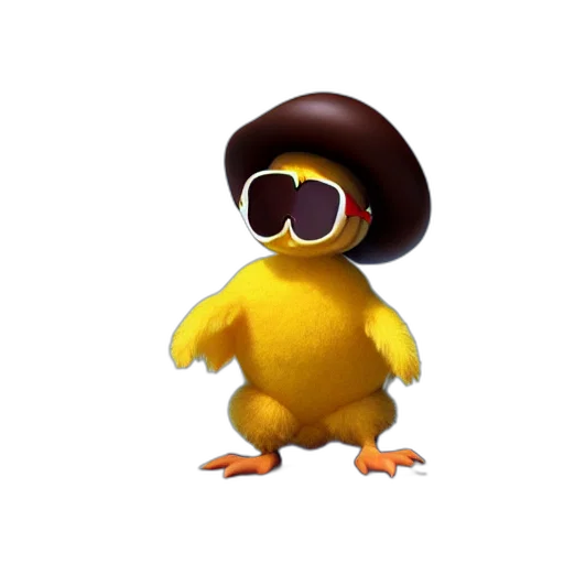 animal, hat, creature, 3d render transparent PNG cut-out