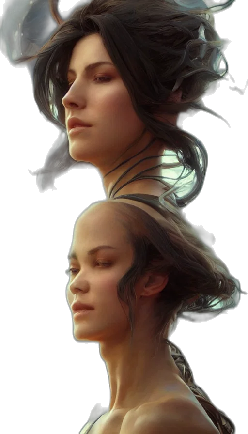 face, crown, hair, mask transparent PNG cut-out