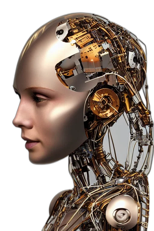 robot, face, cyberpunk, concept art transparent PNG cut-out