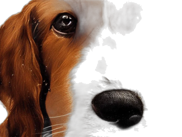 animal, face, photorealistic, oil painting transparent PNG cut-out