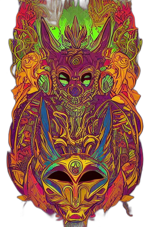 mask, face, crown, creature transparent PNG cut-out