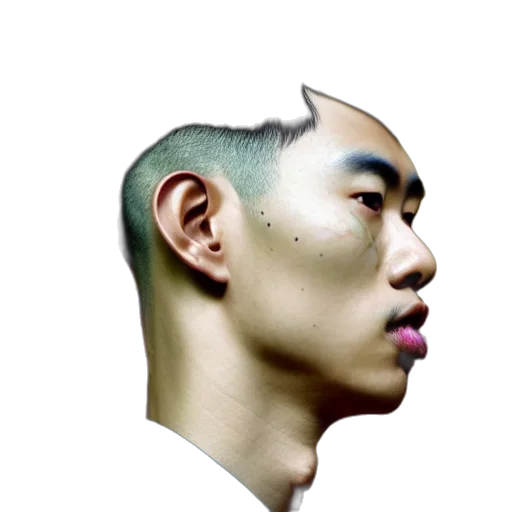 face, mask, hair, dragon transparent PNG cut-out