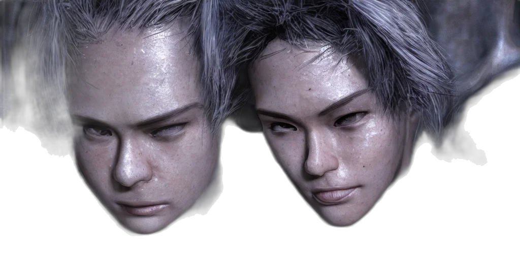 face, mask, hair, creature transparent PNG cut-out