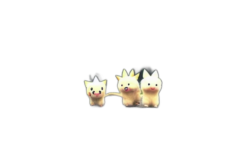 animal, crown, 3d render, pixel art transparent PNG cut-out