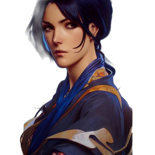face, staff, jacket, dragon transparent PNG cut-out