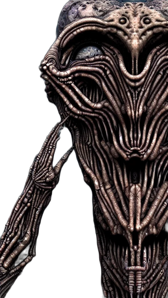 creature, mask, hair, face transparent PNG cut-out