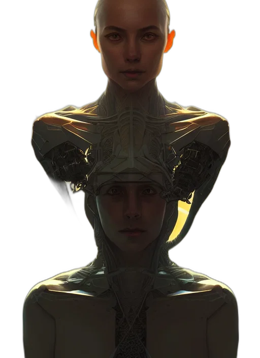 robot, face, mask, crown transparent PNG cut-out