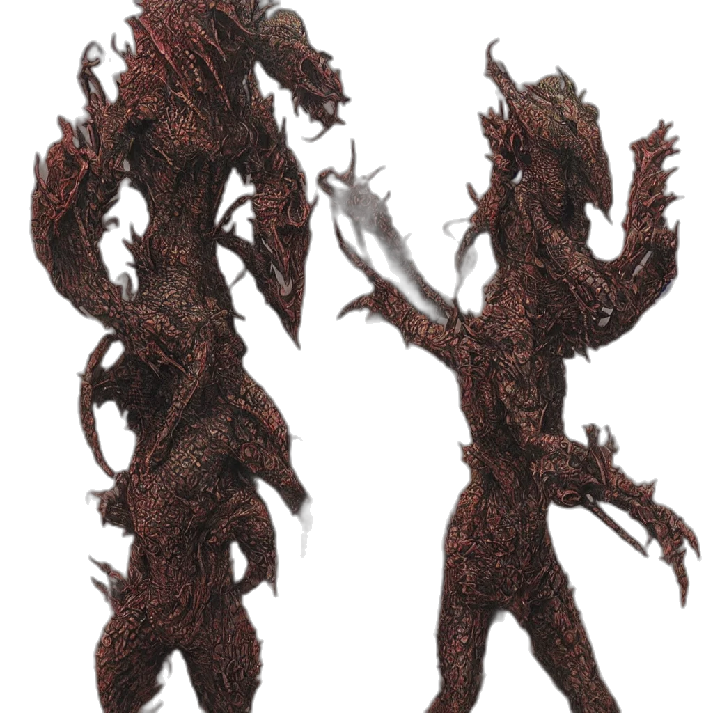 creature, dragon, staff, concept art transparent PNG cut-out