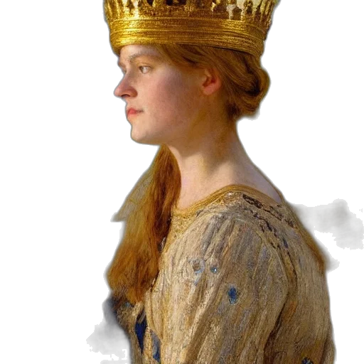 crown, dress, hat, staff transparent PNG cut-out