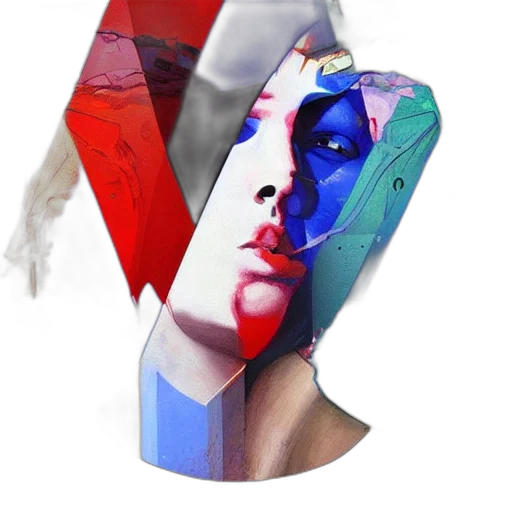 mask, face, vaporwave, cyberpunk transparent PNG cut-out