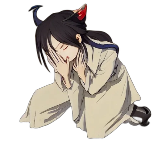 dragon, staff, mask, anime transparent PNG cut-out