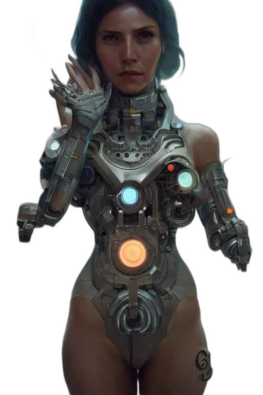 robot, weapon, face, dress transparent PNG cut-out