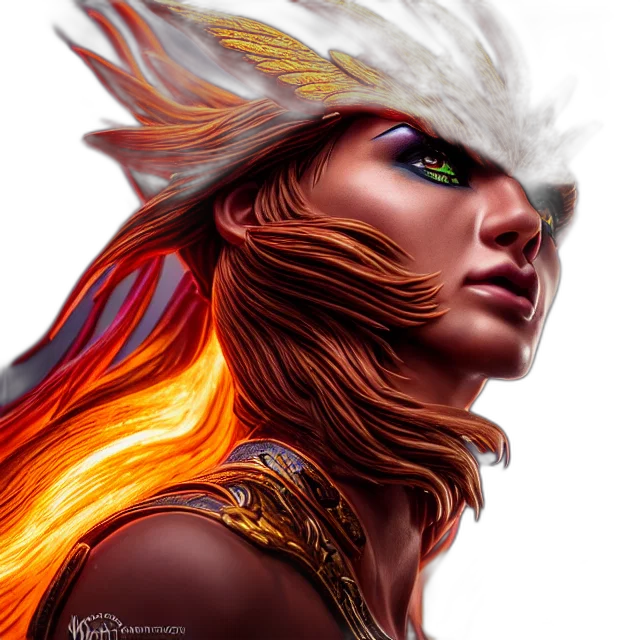 dragon, face, mask, hair transparent PNG cut-out