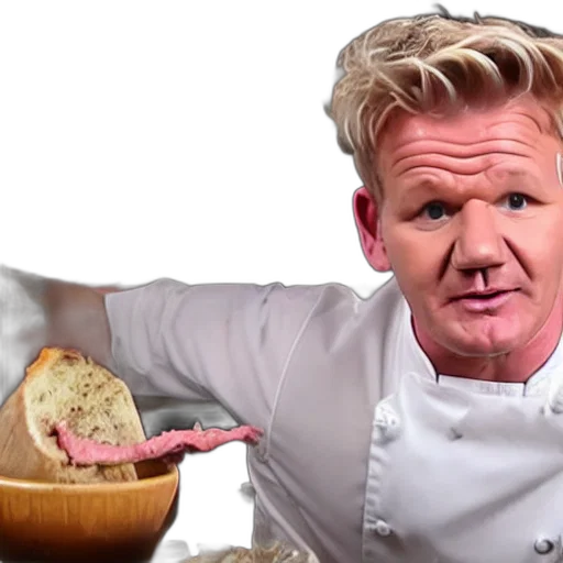 food, gordon, ramsay, dipping transparent PNG cut-out