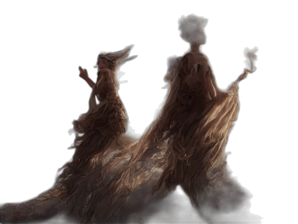 hair, creature, dragon, dress transparent PNG cut-out