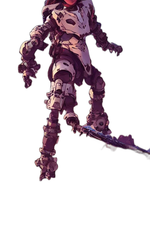 robot, weapon, staff, sword transparent PNG cut-out