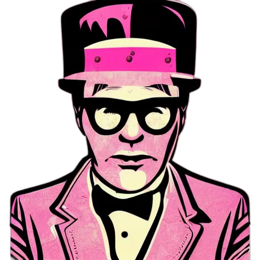 hat, staff, cartoon, comic book art transparent PNG cut-out