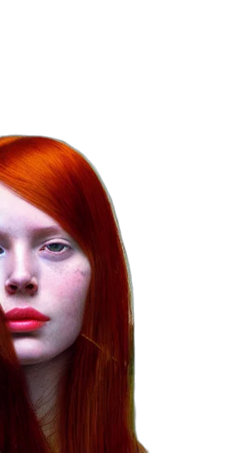 face, hair, mask, creature transparent PNG cut-out
