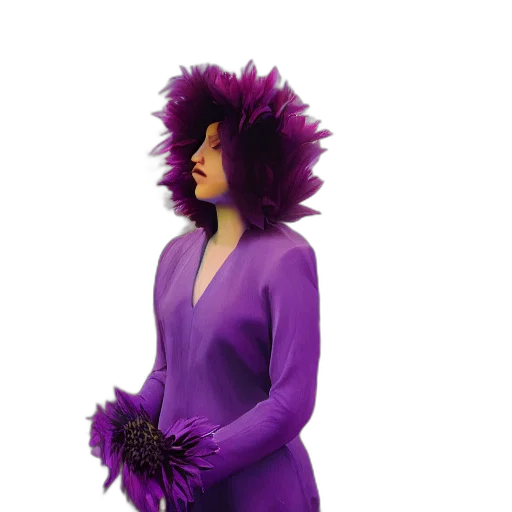 dress, flower, crown, hair transparent PNG cut-out
