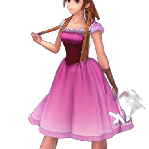 dress, staff, concept art, 3d render transparent PNG cut-out