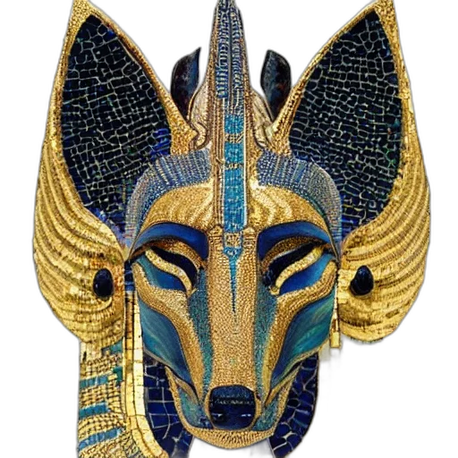 mask, jewelry, crown, staff transparent PNG cut-out