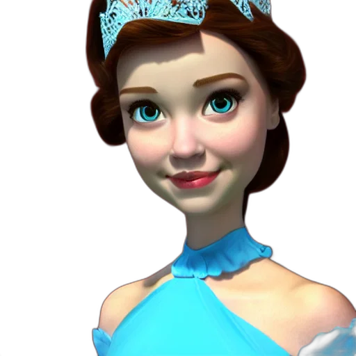 crown, dress, face, staff transparent PNG cut-out