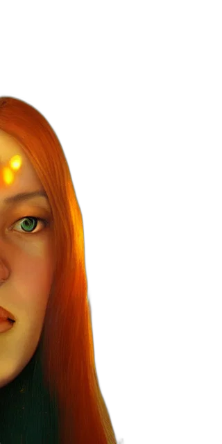 face, jewelry, 3d render, concept art transparent PNG cut-out
