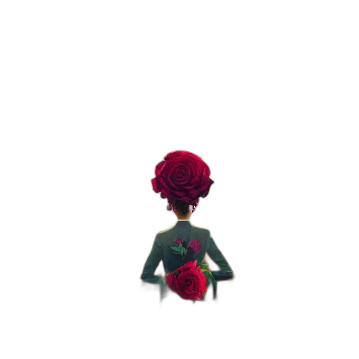 dress, crown, jacket, hair transparent PNG cut-out