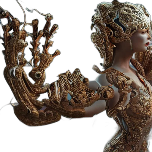 crown, jewelry, 3d render, concept art transparent PNG cut-out
