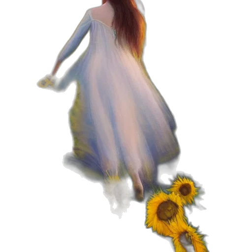 dress, flower, creature, robot transparent PNG cut-out