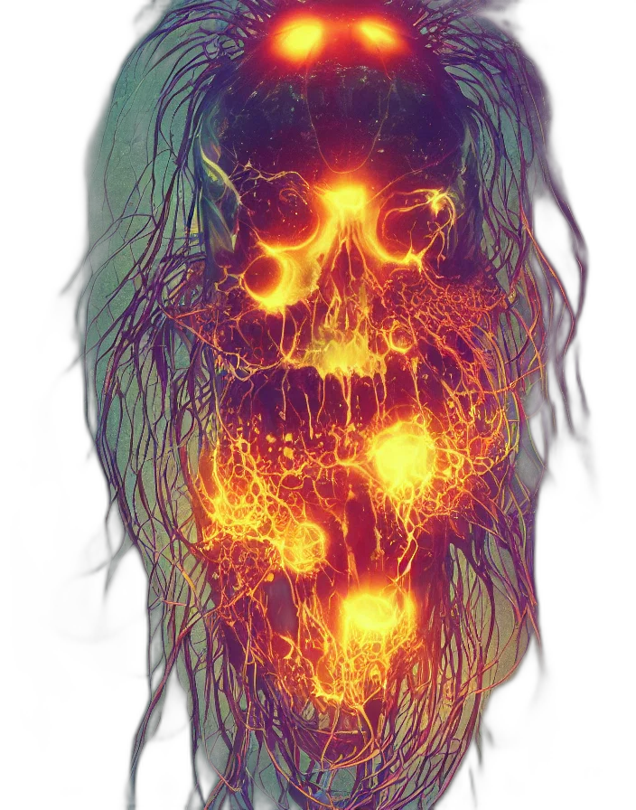 mask, hair, face, creature transparent PNG cut-out