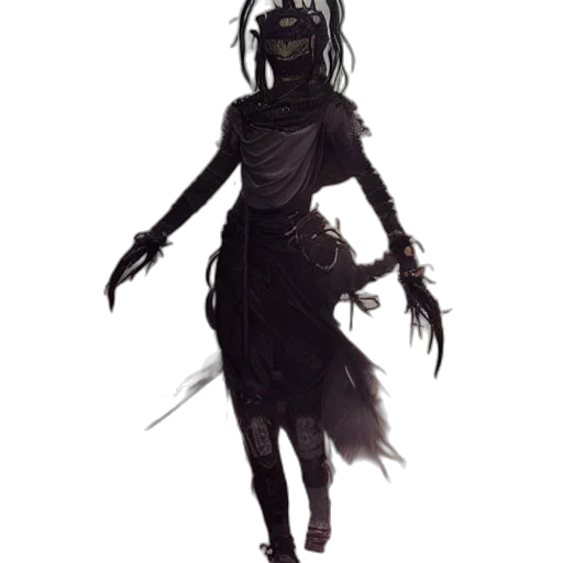 mask, staff, sword, dress transparent PNG cut-out