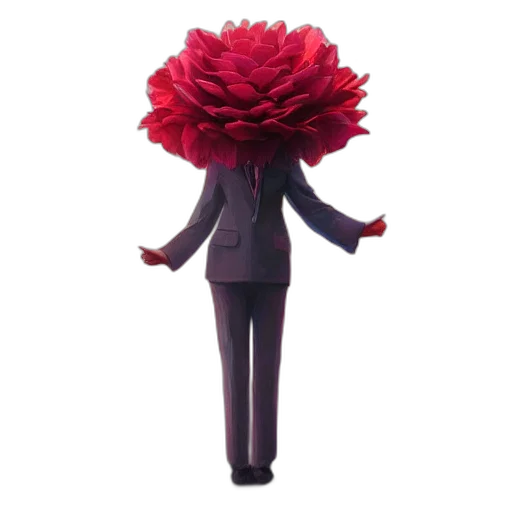 flower, jacket, staff, crown transparent PNG cut-out