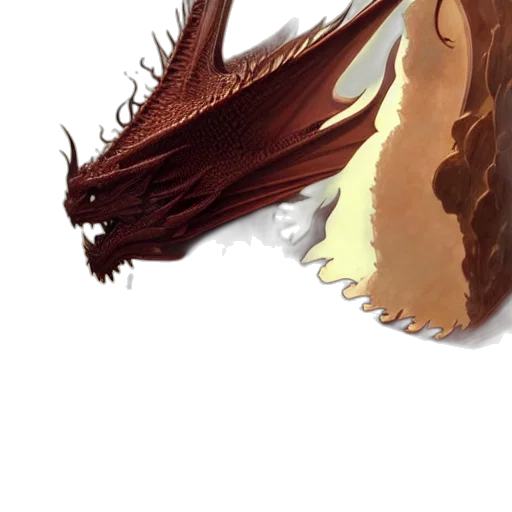 dragon, hair, creature, staff transparent PNG cut-out