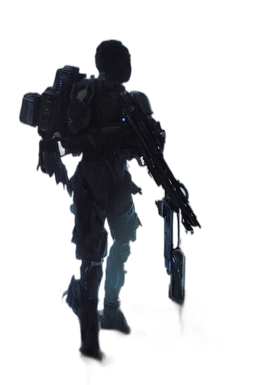robot, weapon, staff, creature transparent PNG cut-out