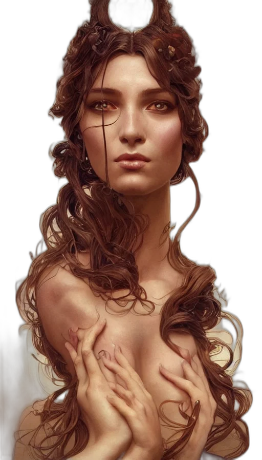 face, dress, jewelry, hair transparent PNG cut-out