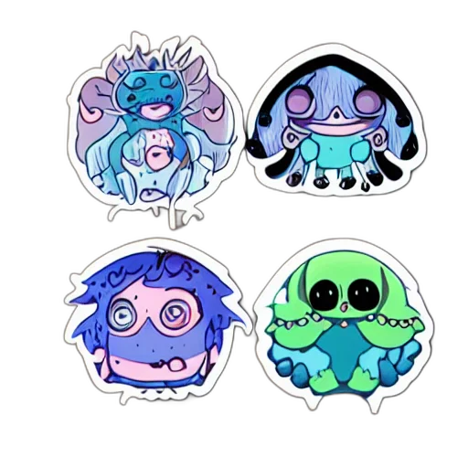 concept art, pixel art, neon, pastel transparent PNG cut-out