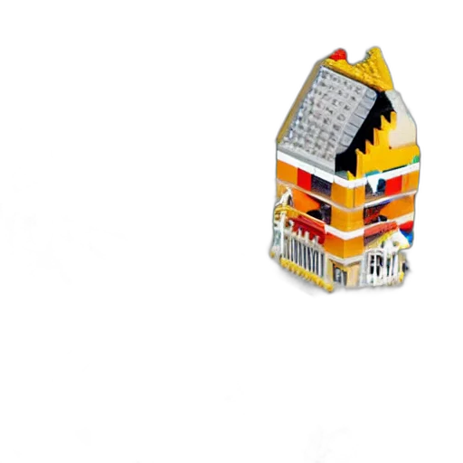 building, umbrella, furniture, pixel art transparent PNG cut-out