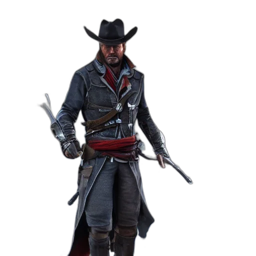 staff, weapon, hat, jacket transparent PNG cut-out