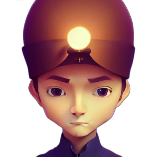 face, staff, hat, robot transparent PNG cut-out