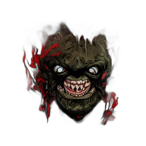 mask, creature, face, staff transparent PNG cut-out