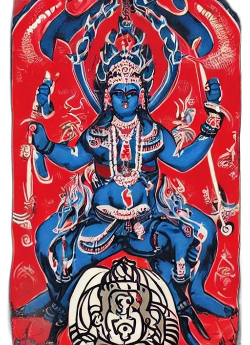 concept art, blue, kali, durga transparent PNG cut-out