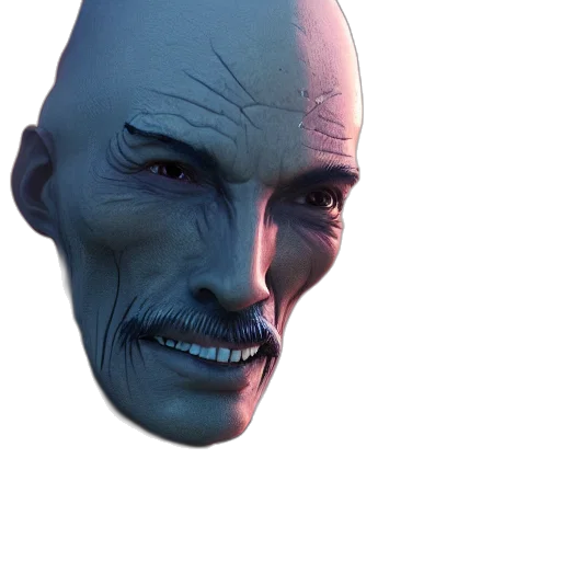 face, mask, robot, creature transparent PNG cut-out