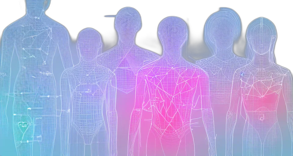 robot, vaporwave, 3d render, cyberpunk transparent PNG cut-out