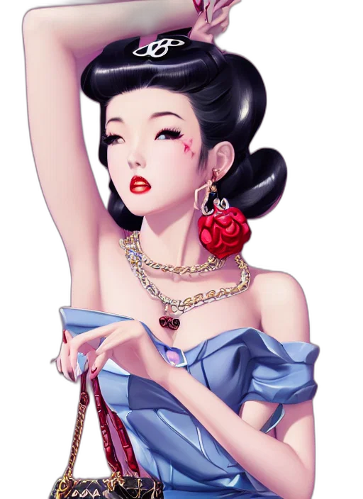 jewelry, dress, fantasy art, cartoon transparent PNG cut-out